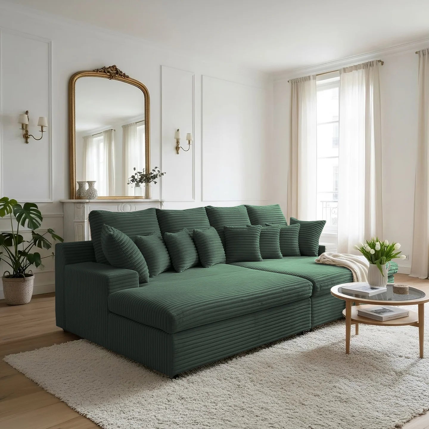 Big Sofa Lazy in Breitcord, 286 cm Breite