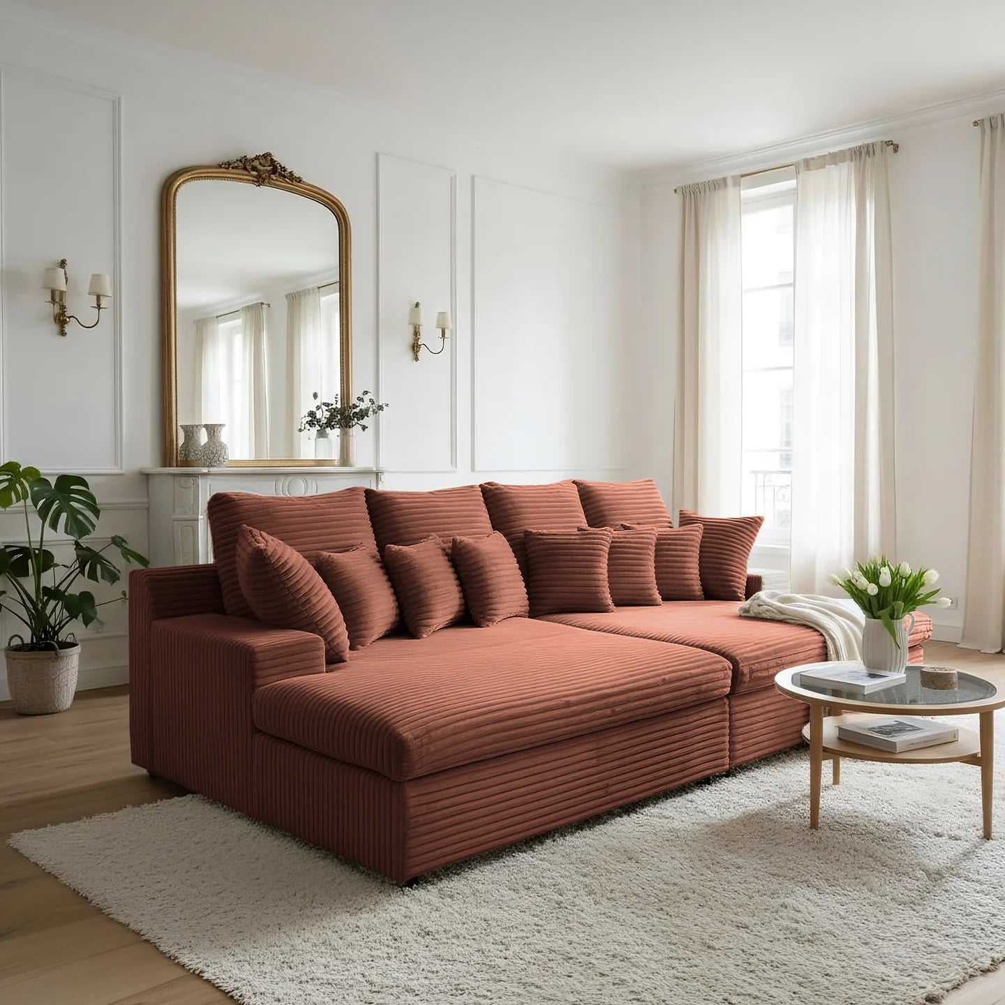 Big Sofa Lazy in Breitcord, 286 cm Breite