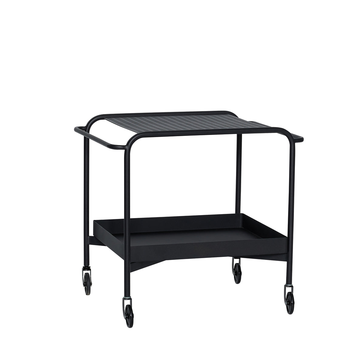 Servierwagen aus Metall, Schwarz