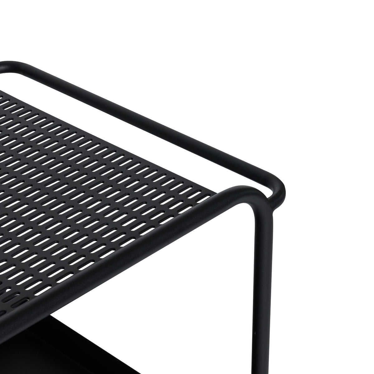 Servierwagen aus Metall, Schwarz