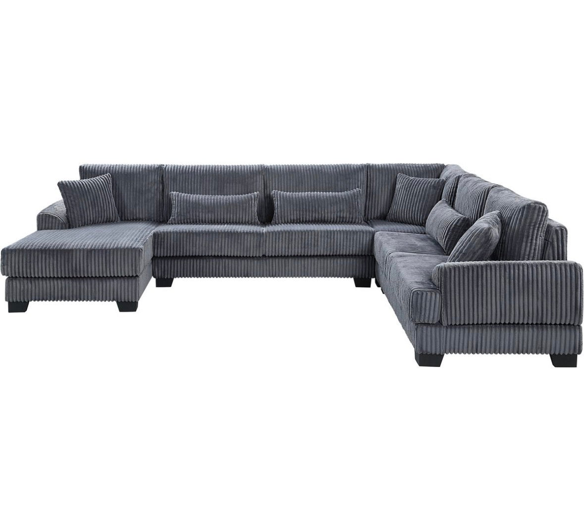 Sofa Wohnlandschaft in Breitcord, 332cm Breite