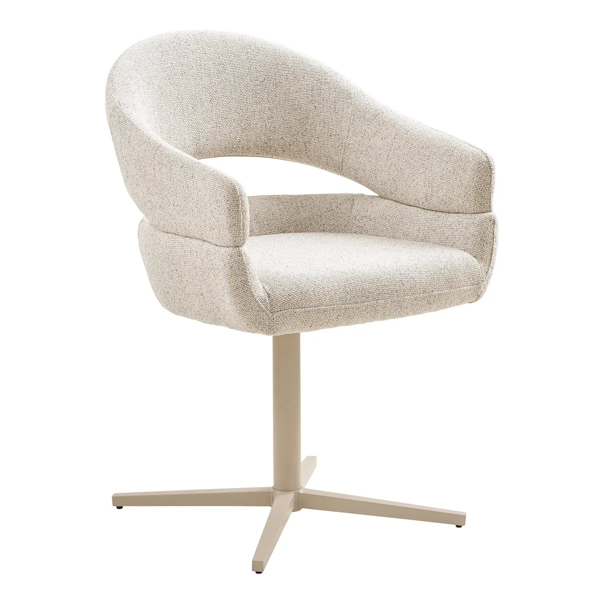 Esszimmerstuhl 2er Set Drehbar 180° Beige – Dover Skandinavisches Design