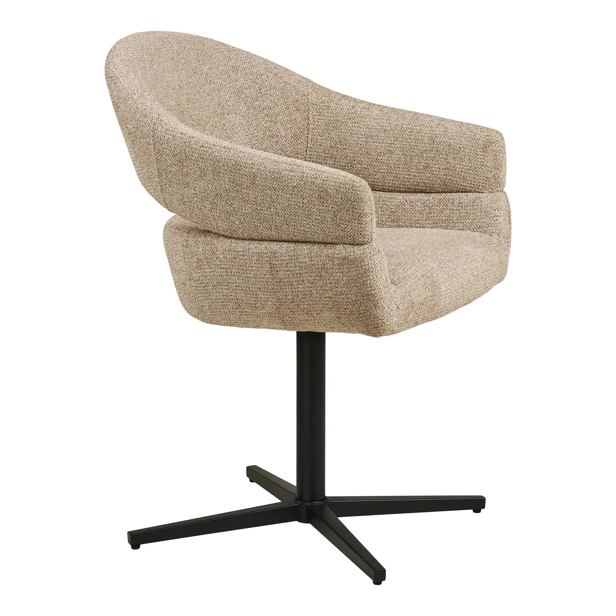 Esszimmerstuhl 2er Set Drehbar 180° Sand – Dover Skandinavisches Design
