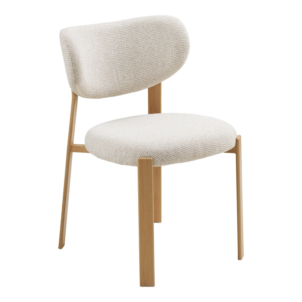 Savina Esszimmerstühle mit Polyesterbezug, Sand/Natur, 2er-Set