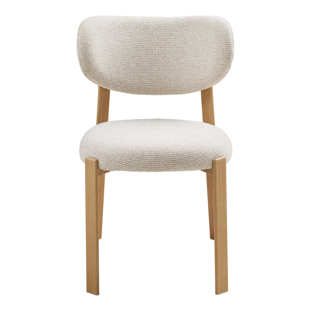 Savina Esszimmerstühle mit Polyesterbezug, Sand/Natur, 2er-Set