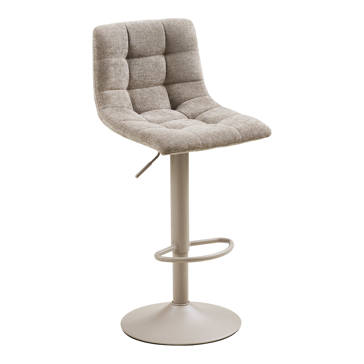 Middelfart Barhocker aus Polyester und Stahl, Grau, 2er-Set