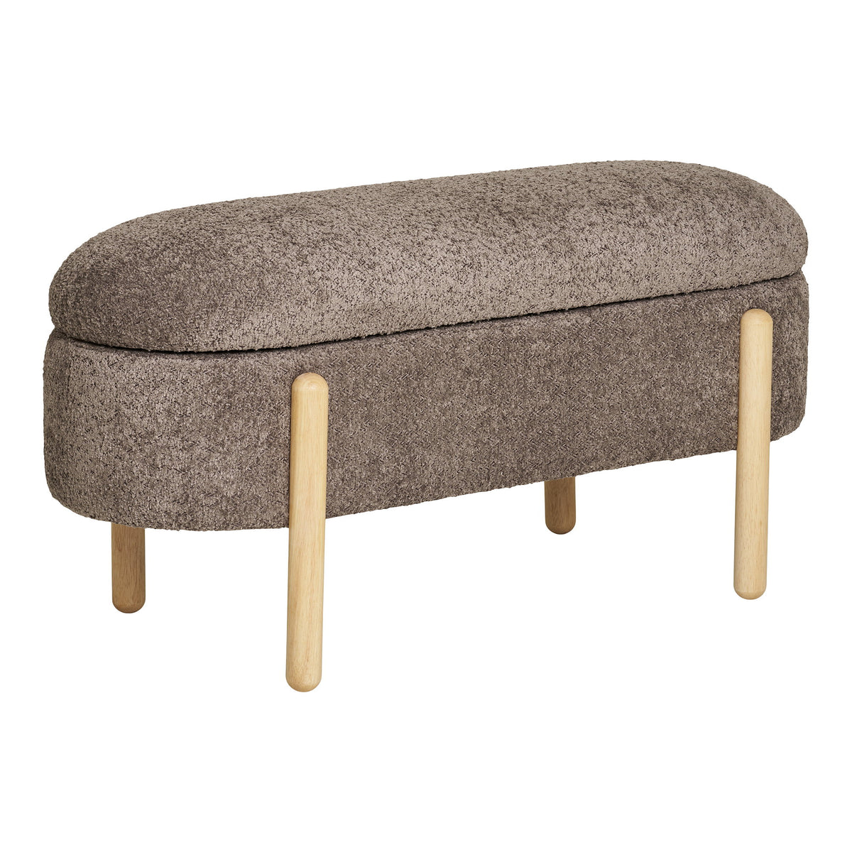 Branca Sitzbank mit Stauraum – Braun/Natur, 97 cm