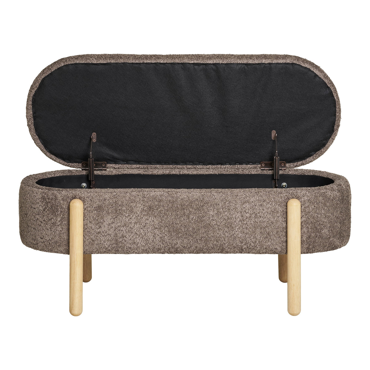 Branca Sitzbank mit Stauraum – Braun/Natur, 97 cm