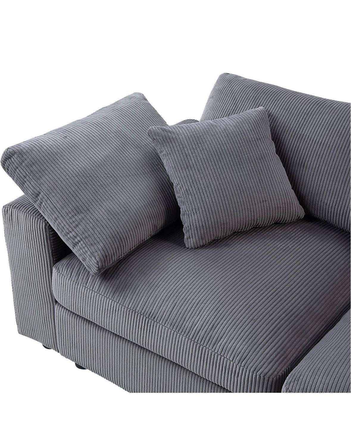 XXL - Modulsofa in Breitcord Anthrazit - POLSTEROASE