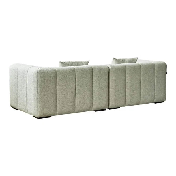 Bora Ecksofa (links) in Bouclé Grün, 240 cm Breite | PolsterOase