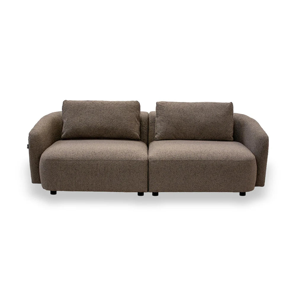 Nolio Modulsofa in Bouclé Braun, 220 cm Breite | PolsterOase
