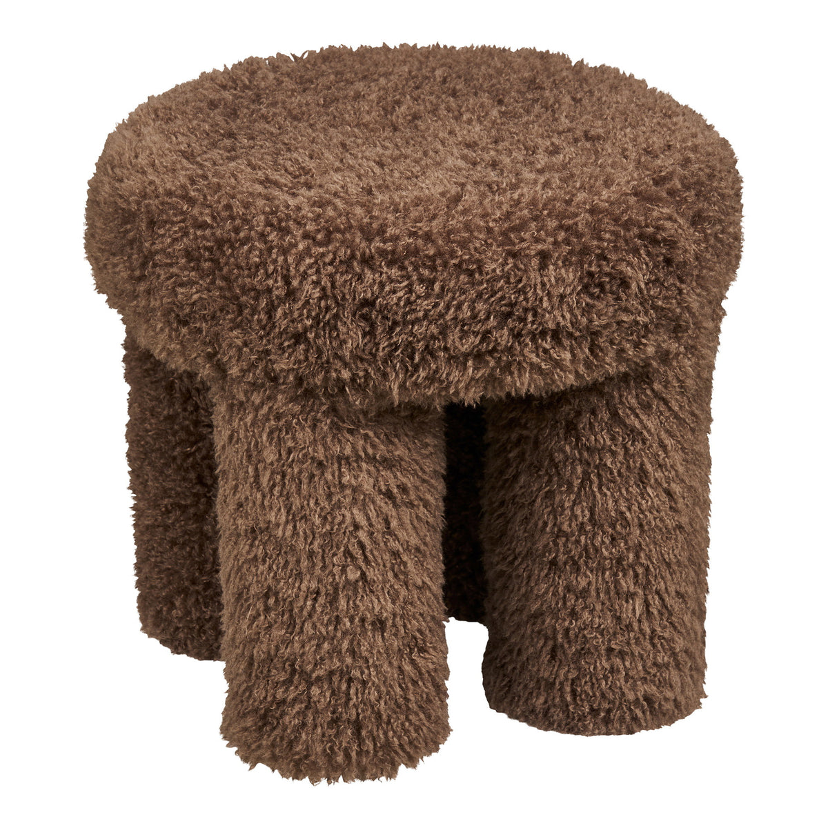Gisborne Pouf, Braun, Ø 42 cm