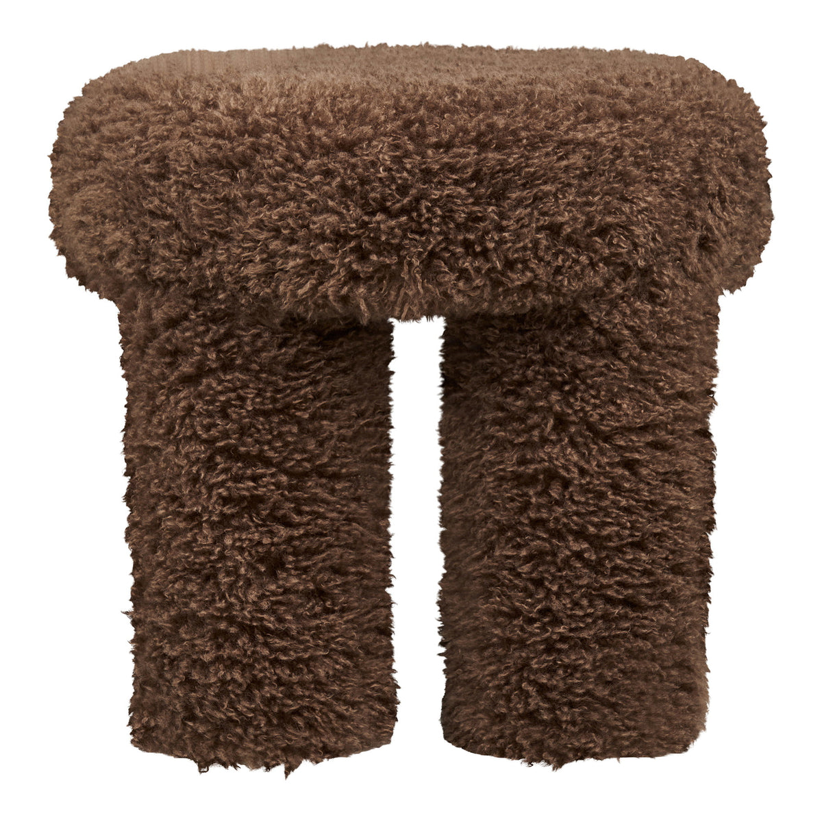 Gisborne Pouf, Braun, Ø 42 cm