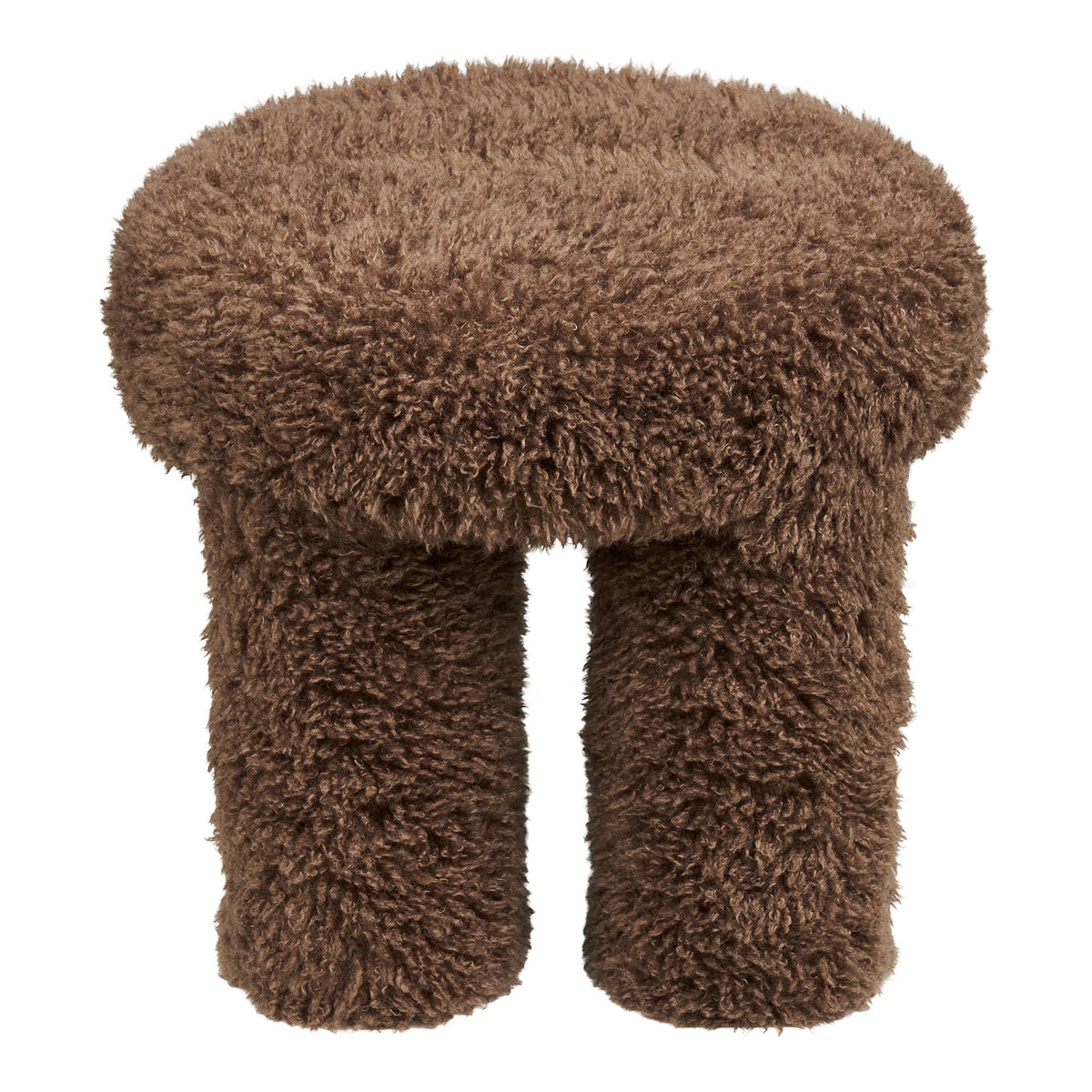 Gisborne Pouf, Braun, Ø 42 cm