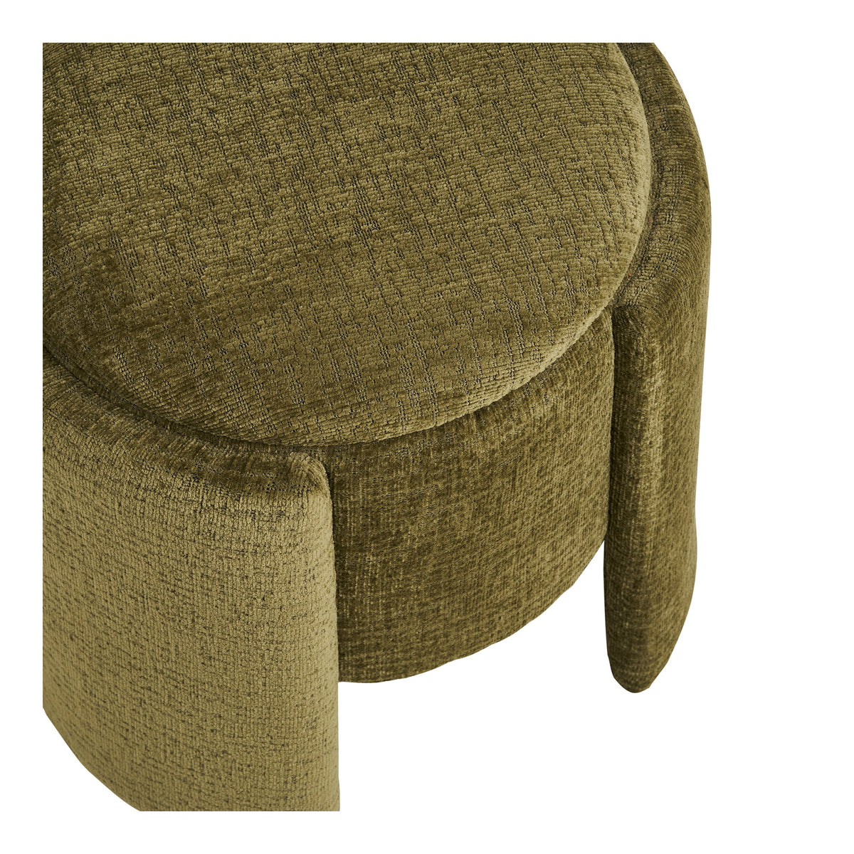 Walsdorf Pouf mit Stoffbezug, Grün, Ø 42 cm