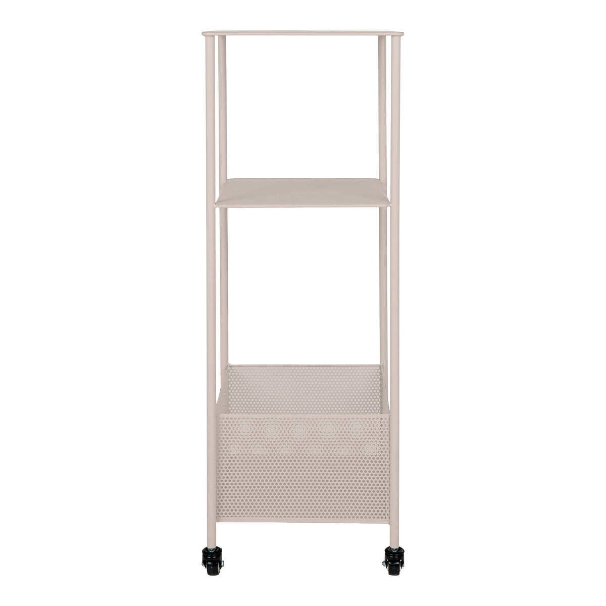 PolsterOase Möbel – Torres Servierwagen aus Stahl, 3 Ablagen, Sand, 100 cm – Ansicht 2