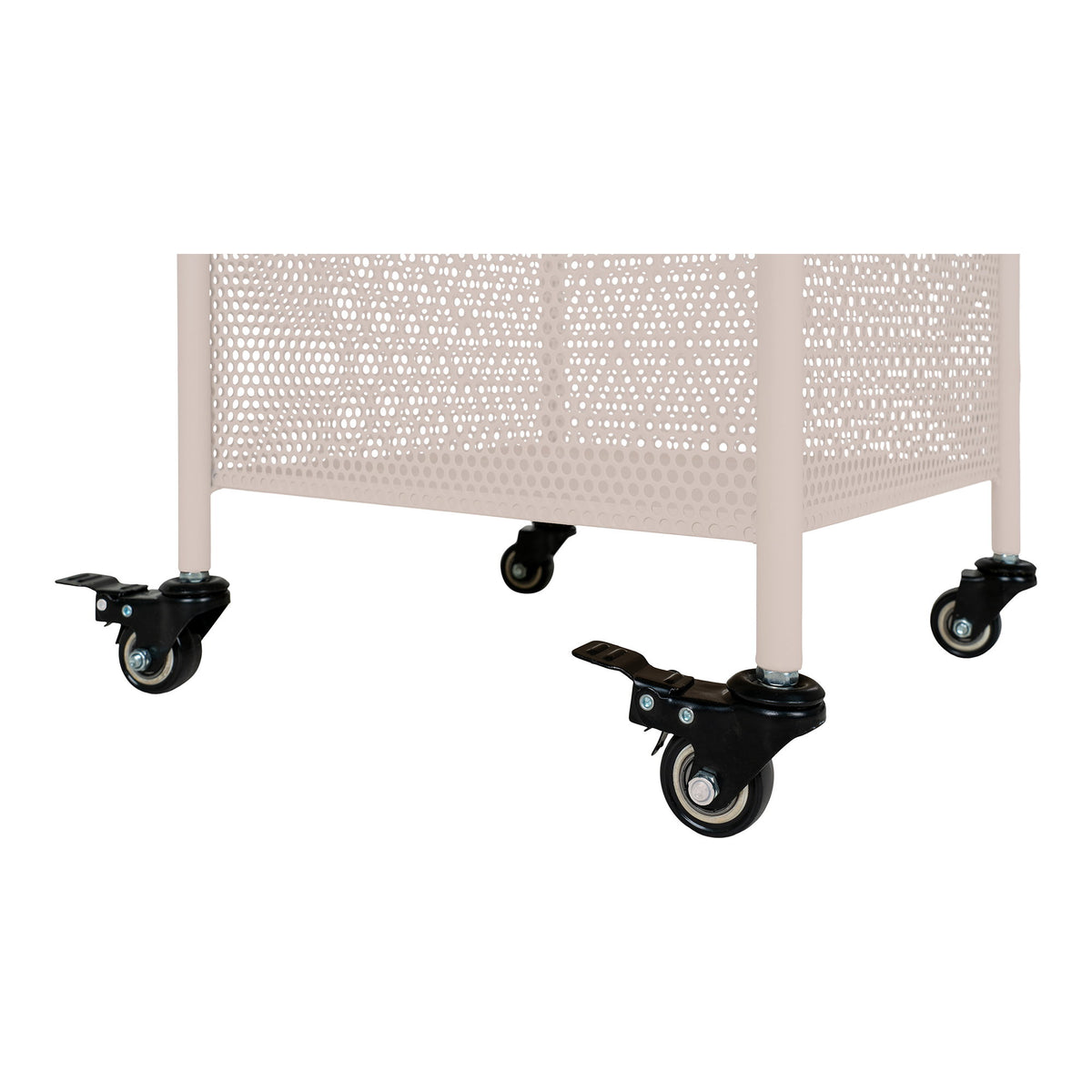 PolsterOase Möbel – Torres Servierwagen aus Stahl, 3 Ablagen, Sand, 100 cm – Ansicht 4