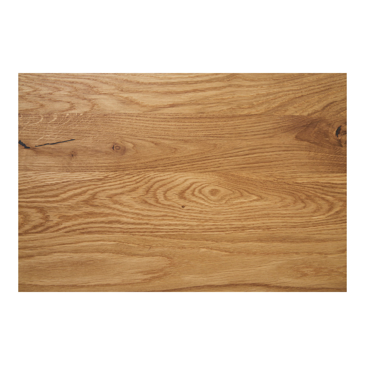 Lignano Bistrotisch aus Eichenholz mit Metallgestell, Natur/Schwarz, 70 × 70 × 75 cm