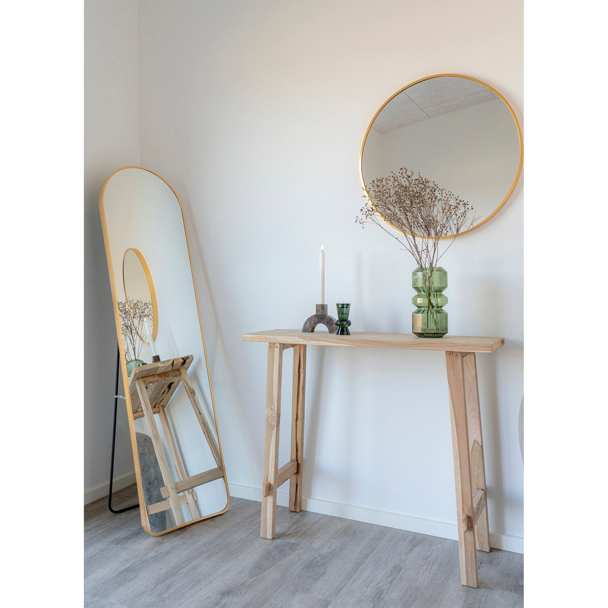 PolsterOase Möbel – Girona Konsolentisch aus Teakholz, Natur, 90 cm – Ansicht 8