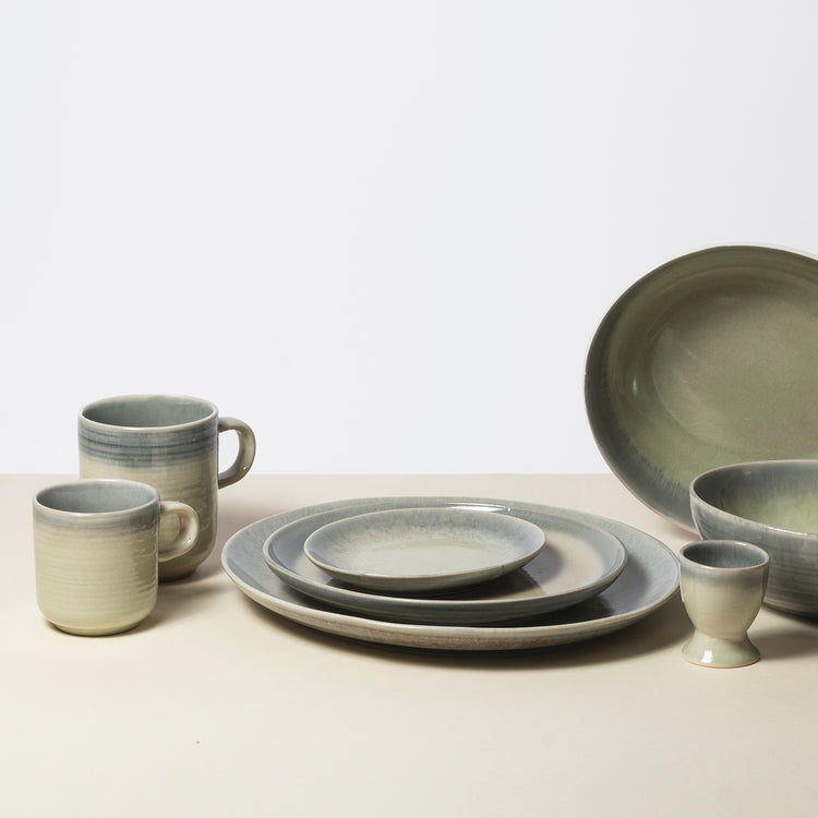 ona Teller 15 x 13,5 cm, grün/grau Flint – 4er-Set – Produktansicht 2