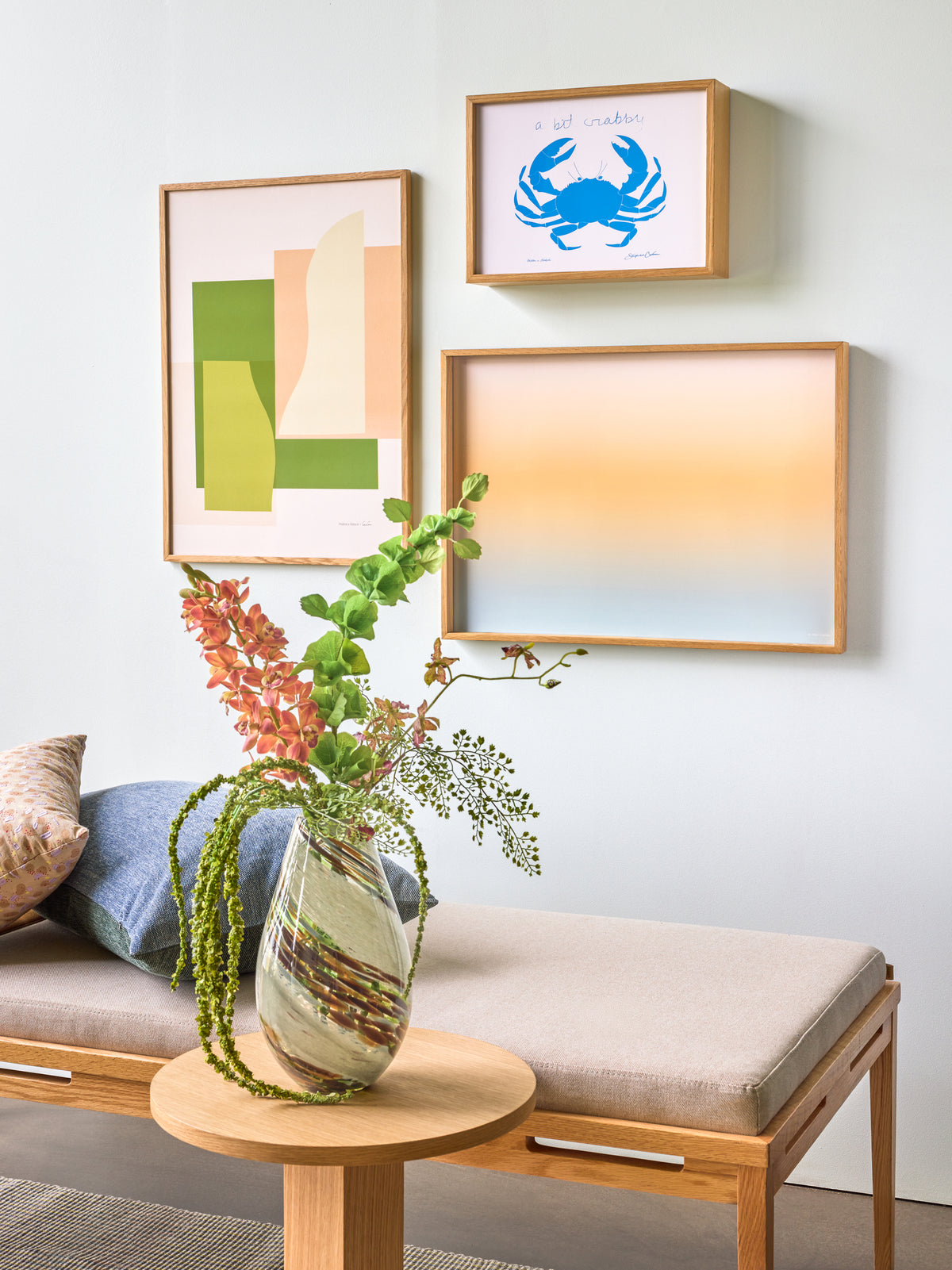 Grove Vase aus mundgeblasenem Glas