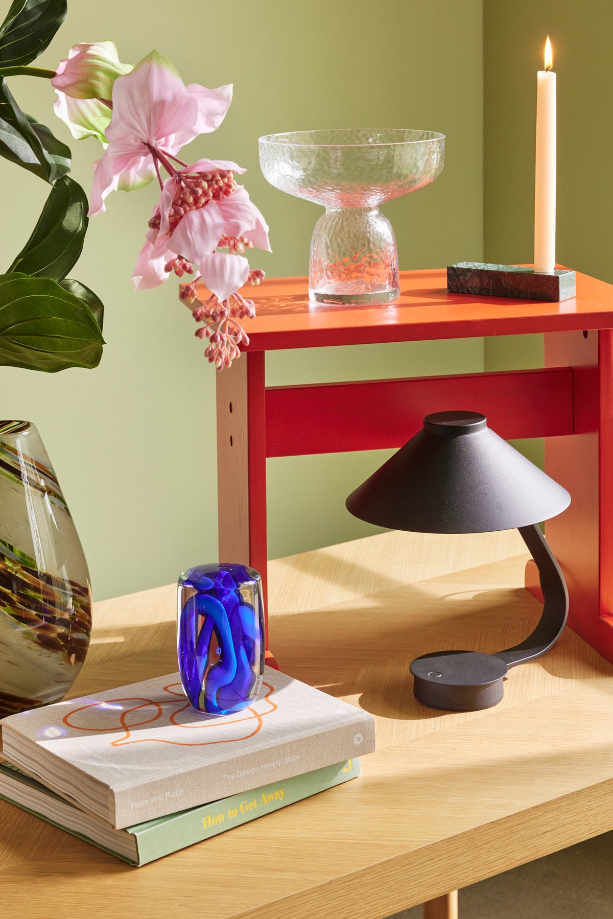 Grove Vase aus mundgeblasenem Glas