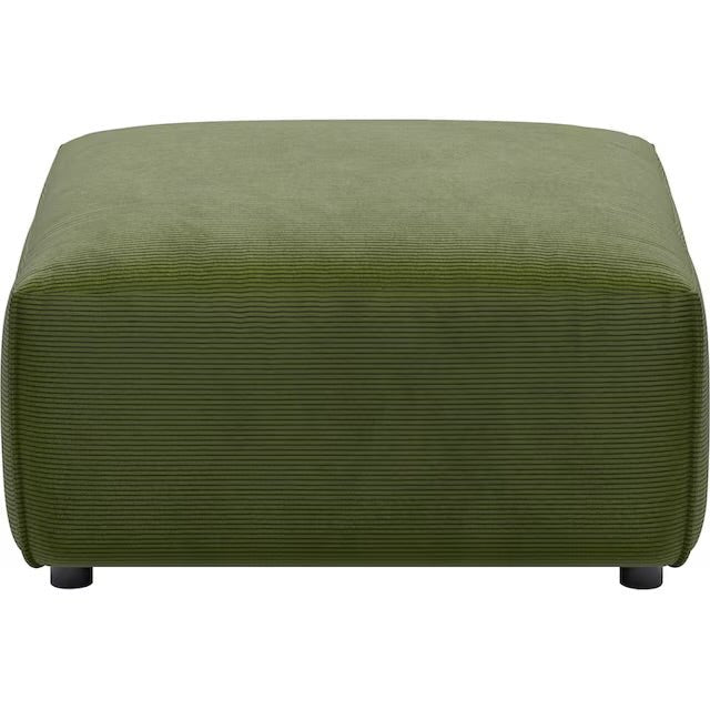 Stilvoller Hocker / Megahocker in Cord Grün - POLSTEROASE
