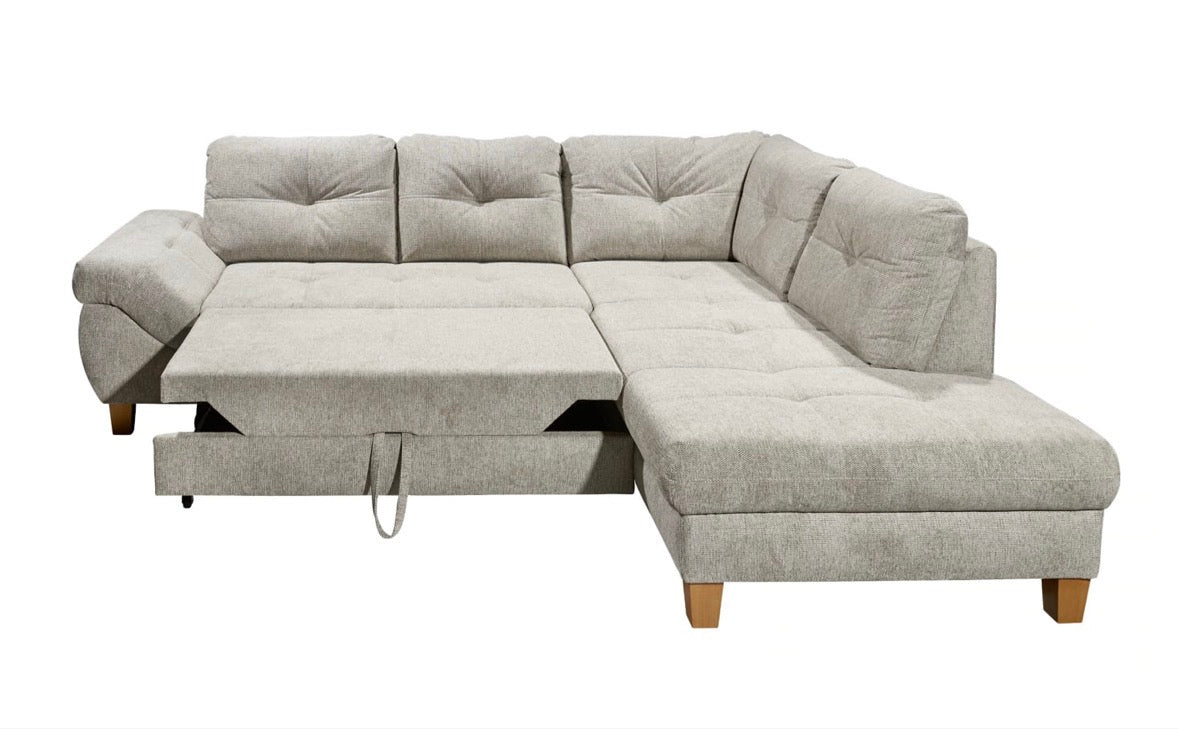 Ecksofa in Webstoff, 275cm Breite