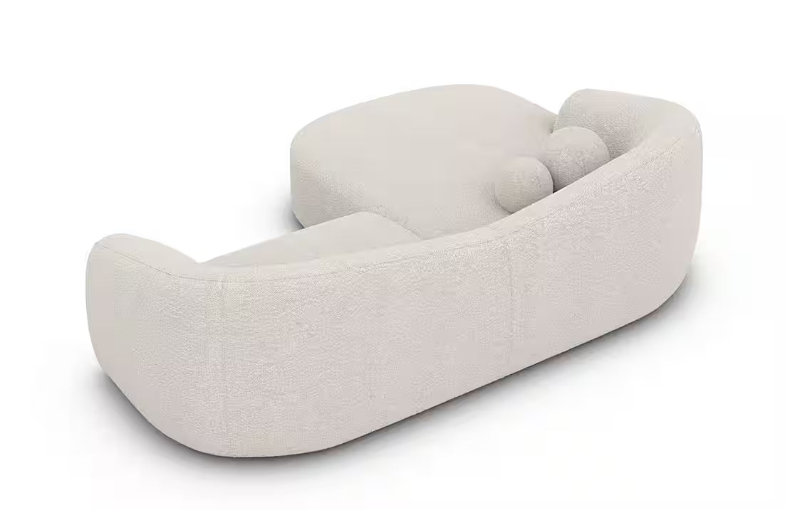 Mori Ecksofa (links) in Bouclé, 238 cm Breite