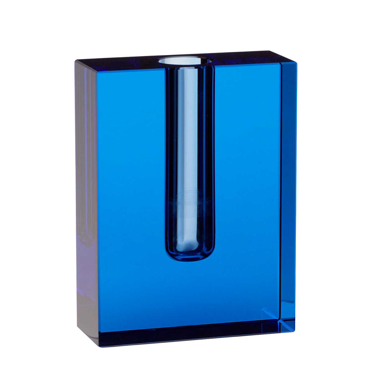 Block Vase aus Kristallglas