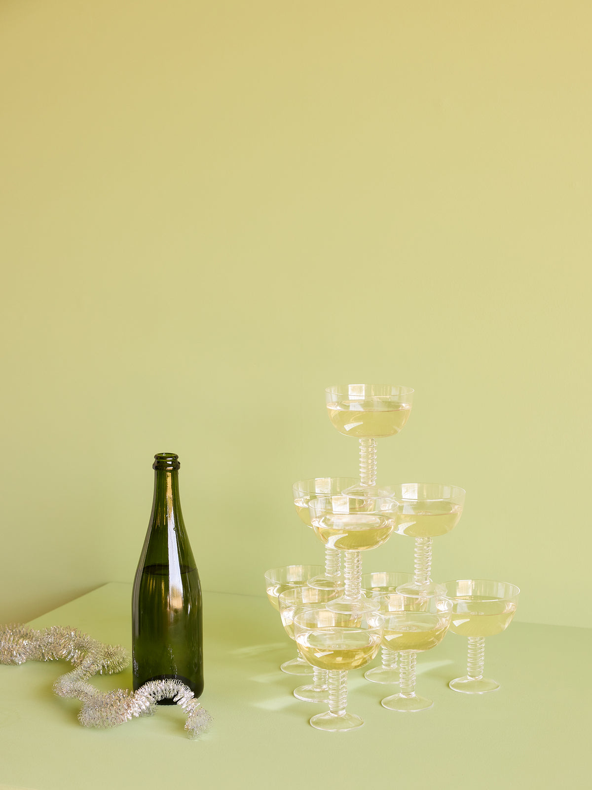 Clink Champagnergläser aus Kristallglas, 6er, Set