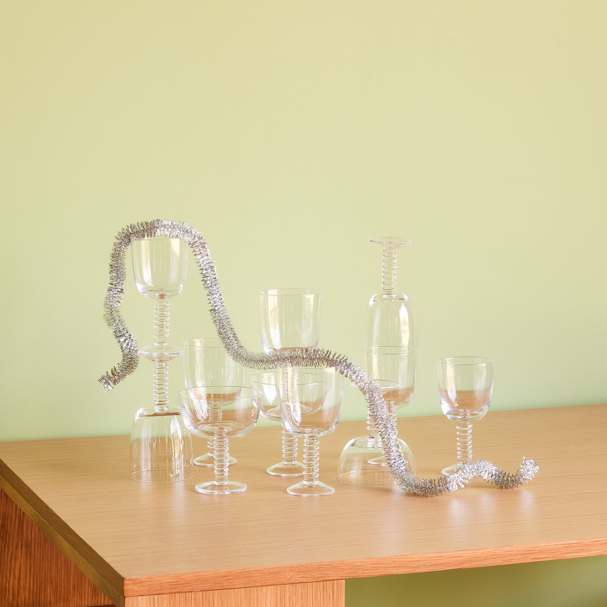 Clink Champagnergläser aus Kristallglas, 6er, Set