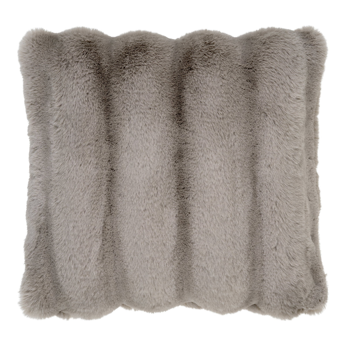 Galena Kissen – Kunstfell Grau, 45 × 45 cm