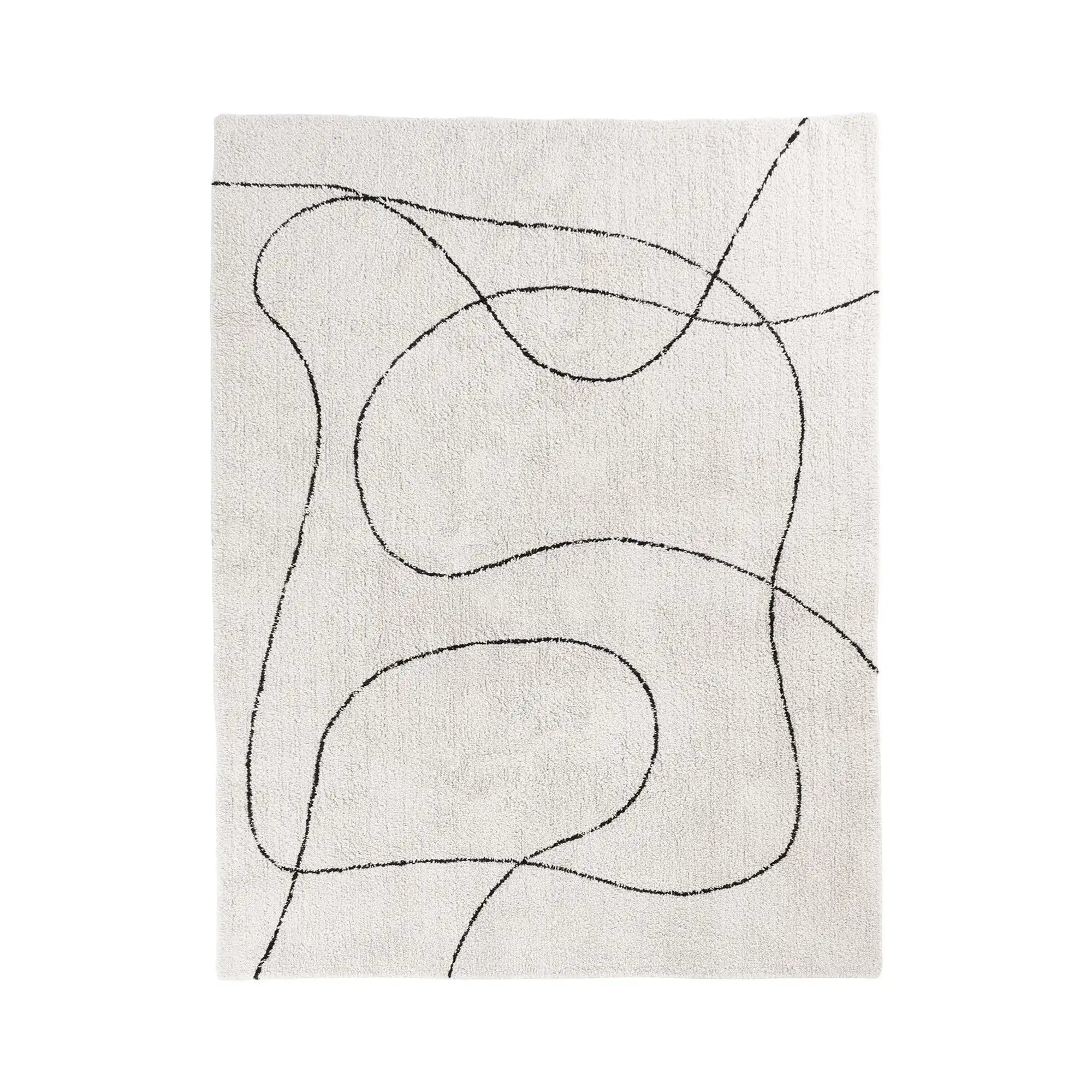 Teppich Natur 160x230 cm – Baumwollteppich im skandinavischen Design