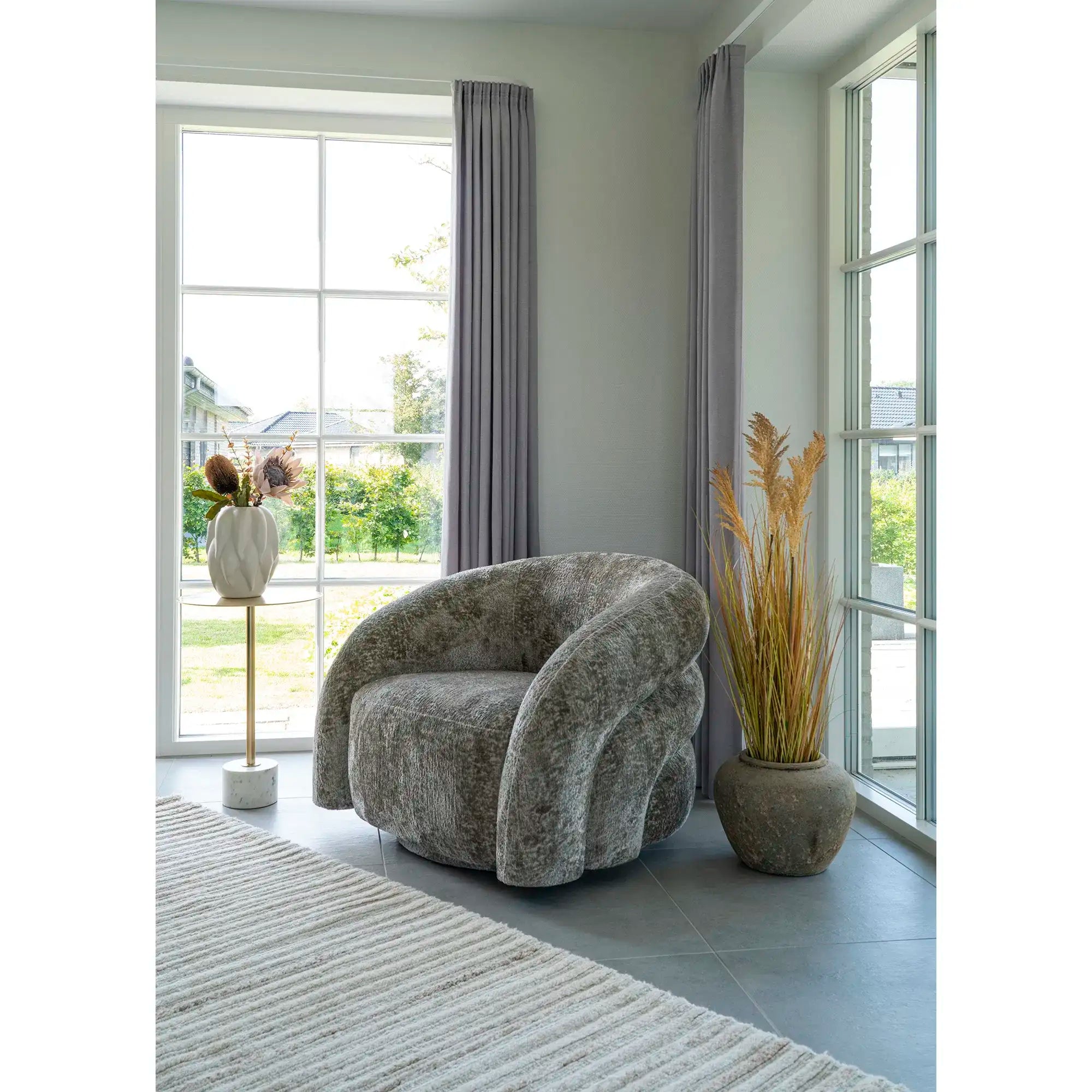 Teppich in Ivory 160x230 cm – Handgetufteter Wollteppich im skandinavischen Stil