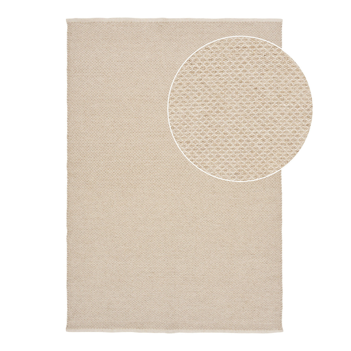 Gaya Teppich – handgewebt, Beige, 200 × 300 cm