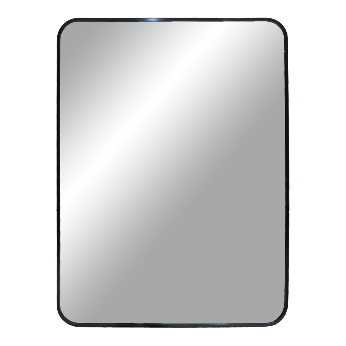Madrid Spiegel – Aluminium, schwarz, 50 × 70 cm