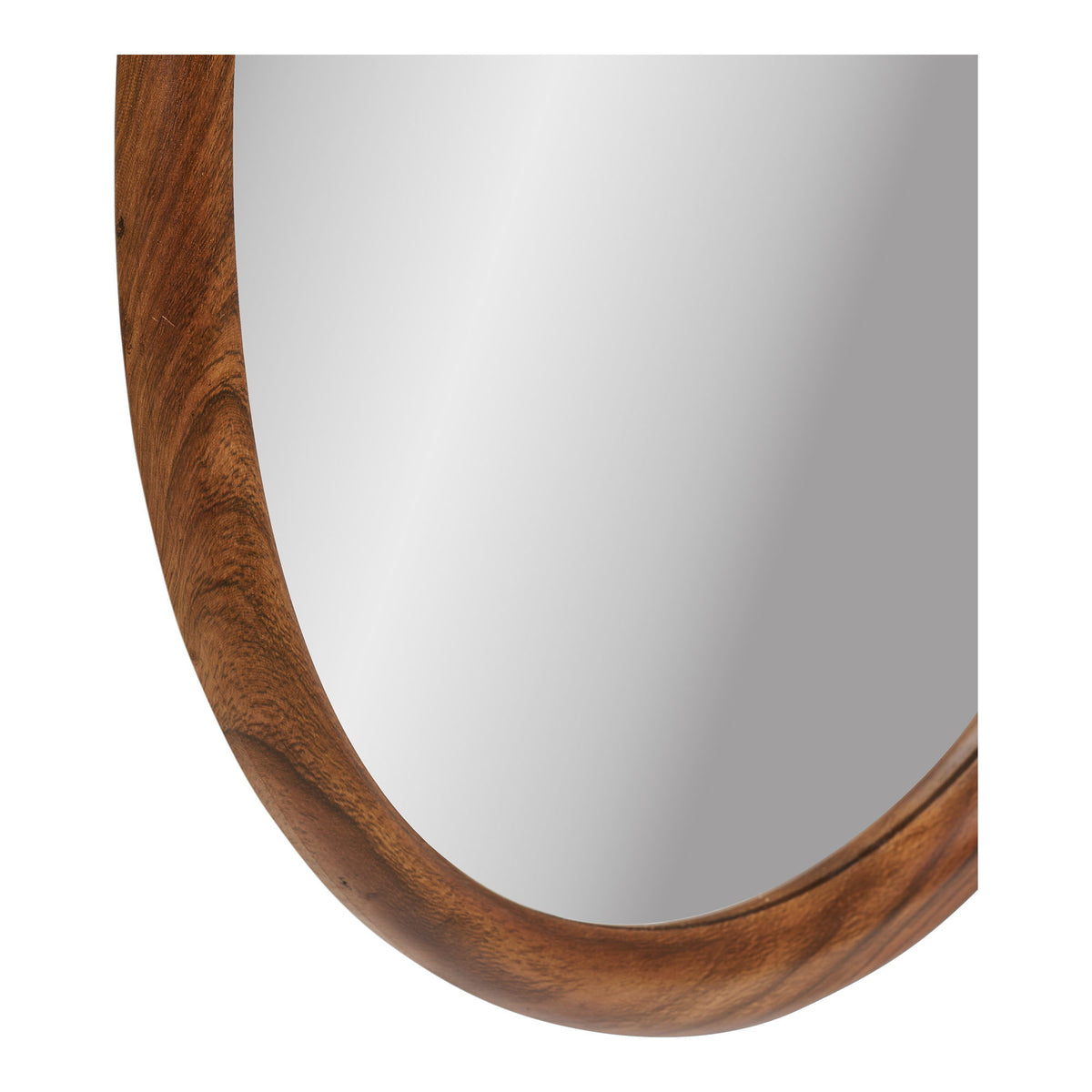 Luxon Spiegel – organische Form, Holzoptik, 50 × 80 cm