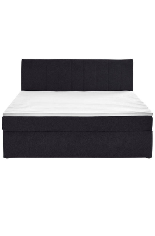 Boxbett / Boxspringbett 180x200cm mit Matratze in Schwarz - POLSTEROASE