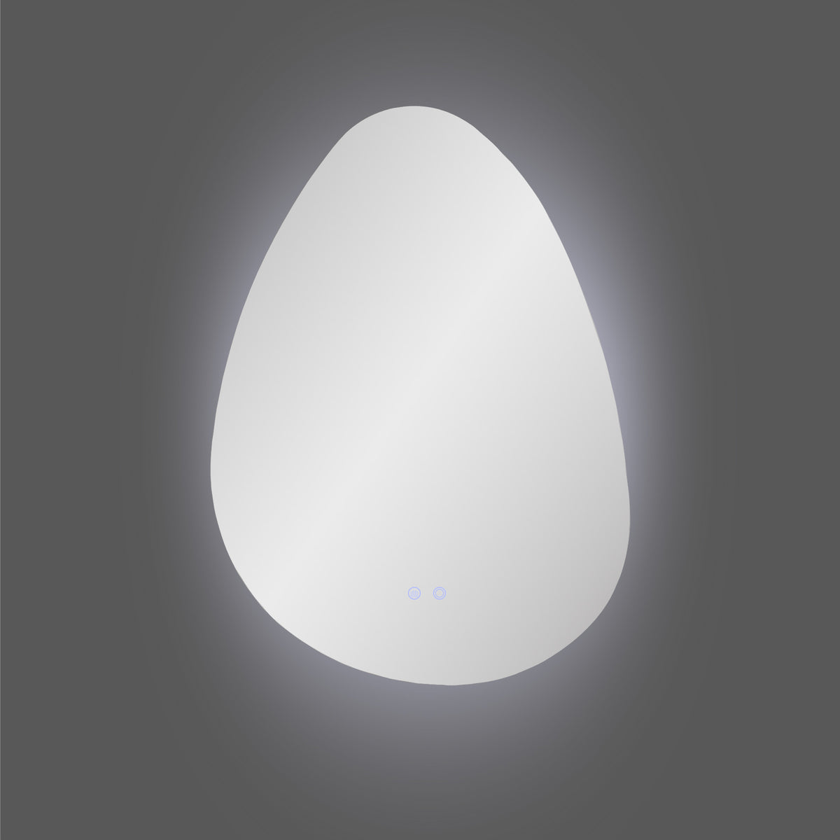 Kiama LED-Spiegel – organische Form, Anti-Beschlag, 58 × 80 cm