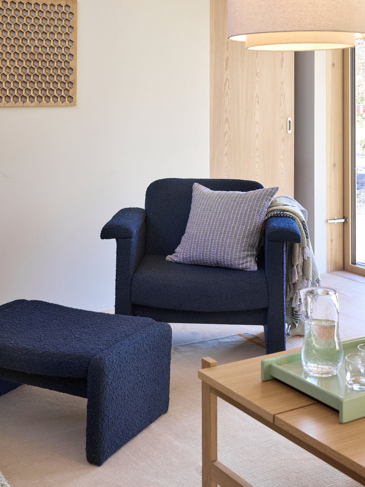 PolsterOase Möbel – Softy Lounge Sessel Dunkelblau (2er Set) – Ansicht 2
