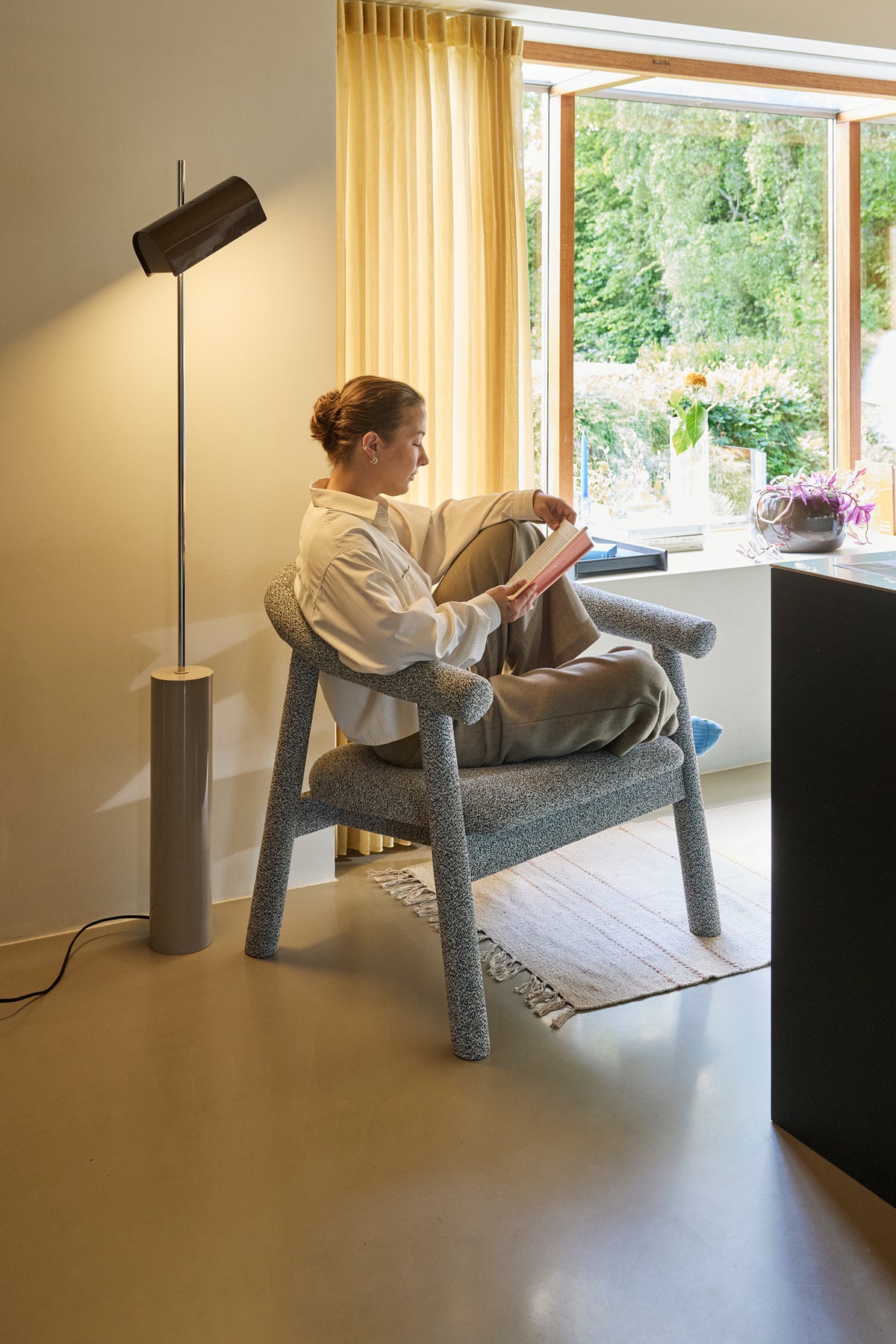 PolsterOase Möbel – Ouli Loungesessel Hellgrau Melange – Ansicht 8