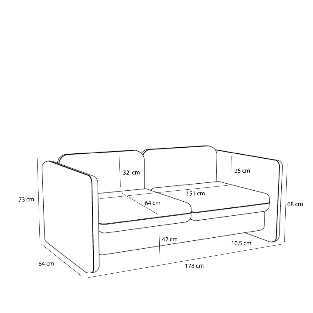 PolsterOase Möbel – Soba Sofa Dunkelgrau – Ansicht 6