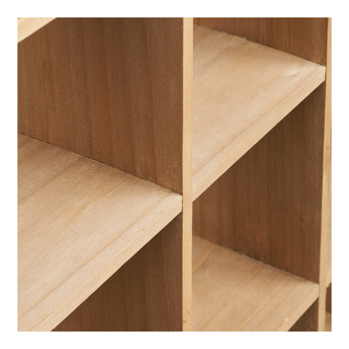 Moss Wandregal aus Kiefernholz, Natur, 46 × 10 × 46 cm