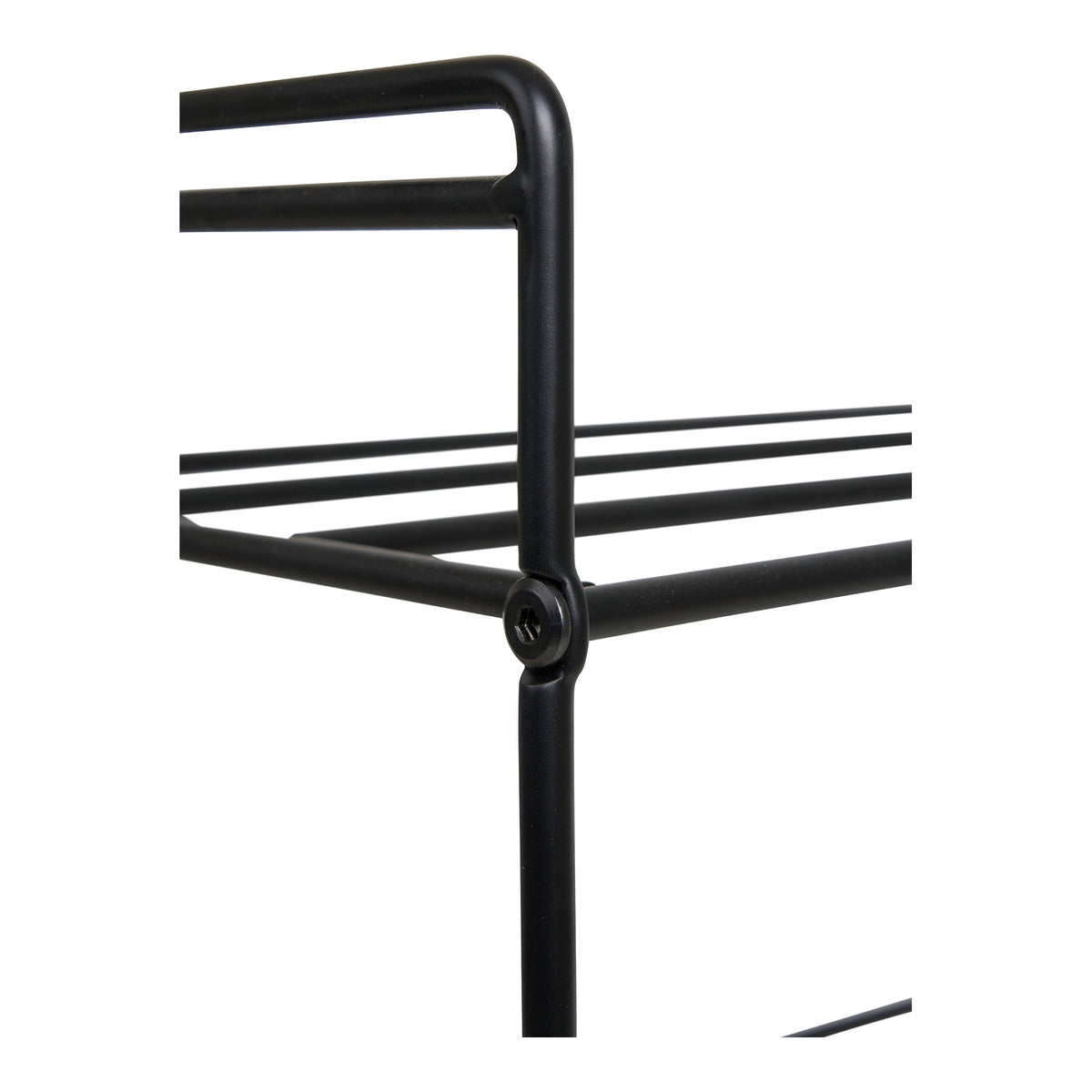 Swansea Schuhregal aus Stahl, 3 Ablagen, Schwarz, 49,5 × 25 × 60 cm