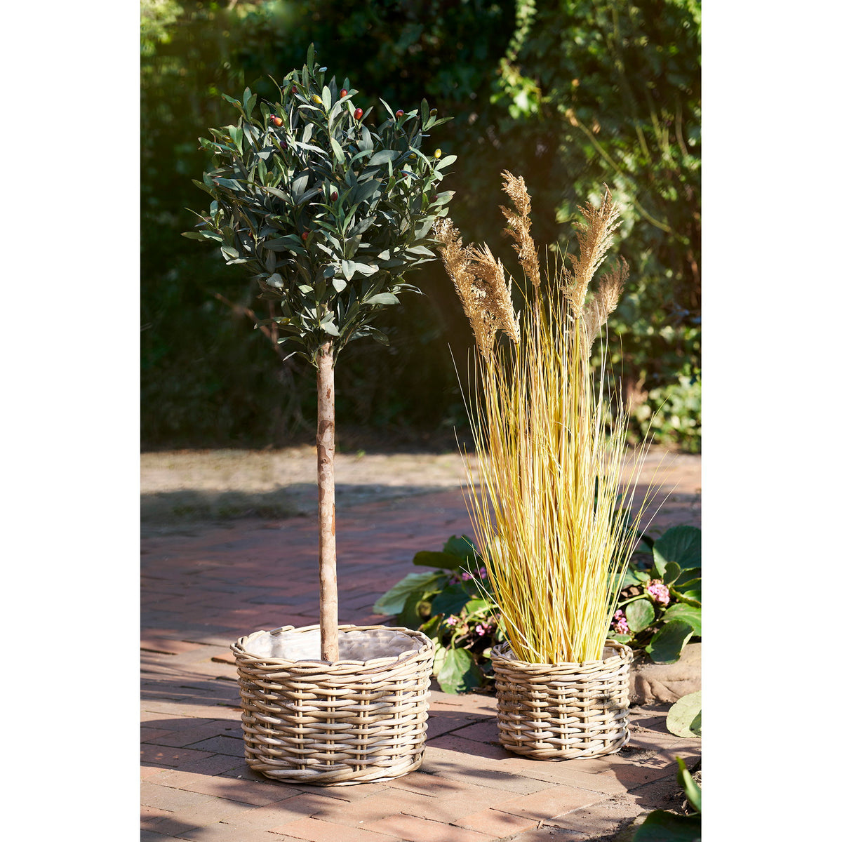 PolsterOase Möbel – Kalak Aufbewahrungskörbe aus Kubu, Rattan, 2er, Set – Ansicht 4