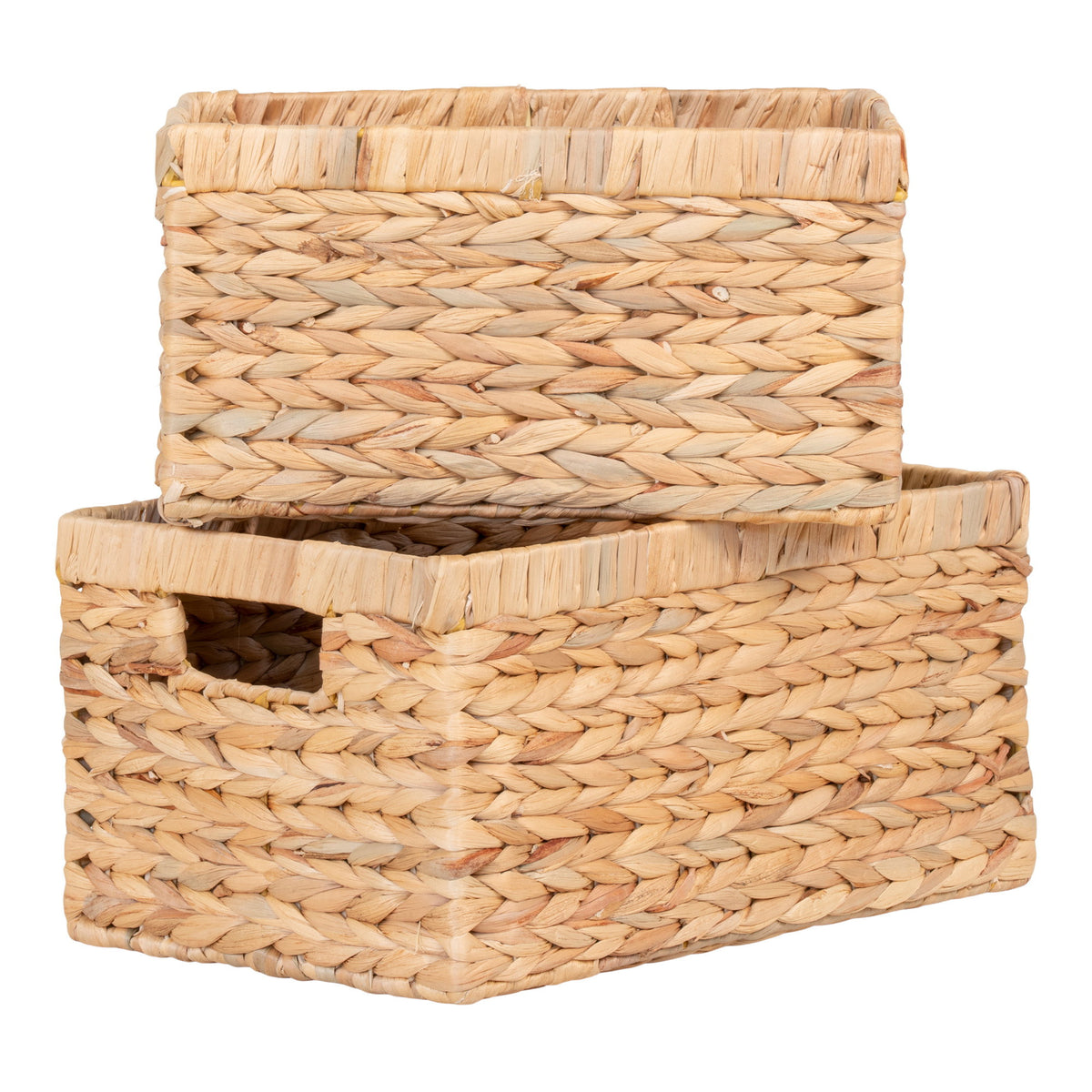 Passo Körbe aus Wasserhyazinthe, 2er Set, Natur