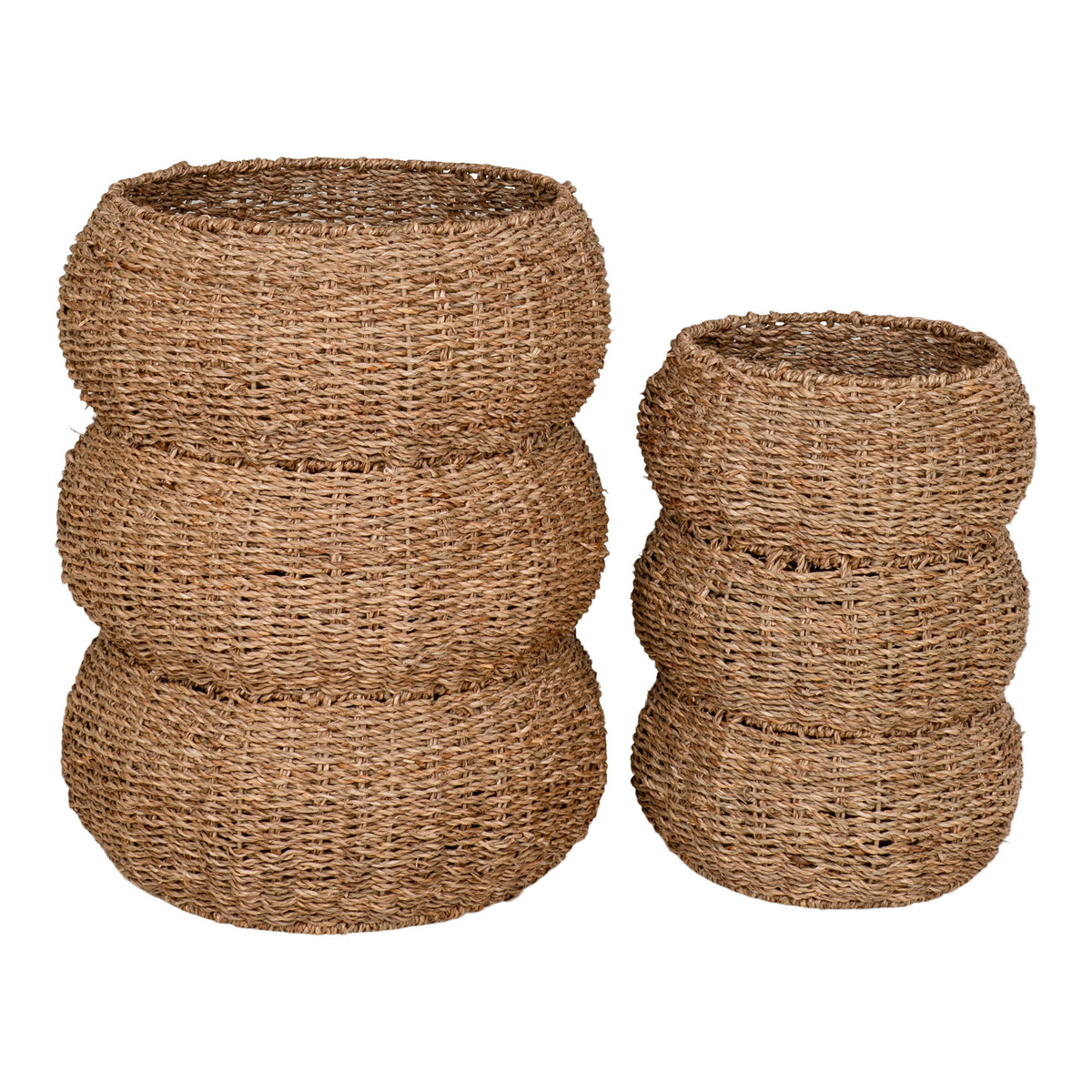 Sarbas Körbe – Körbe aus Seegras, natur, 2er-Set