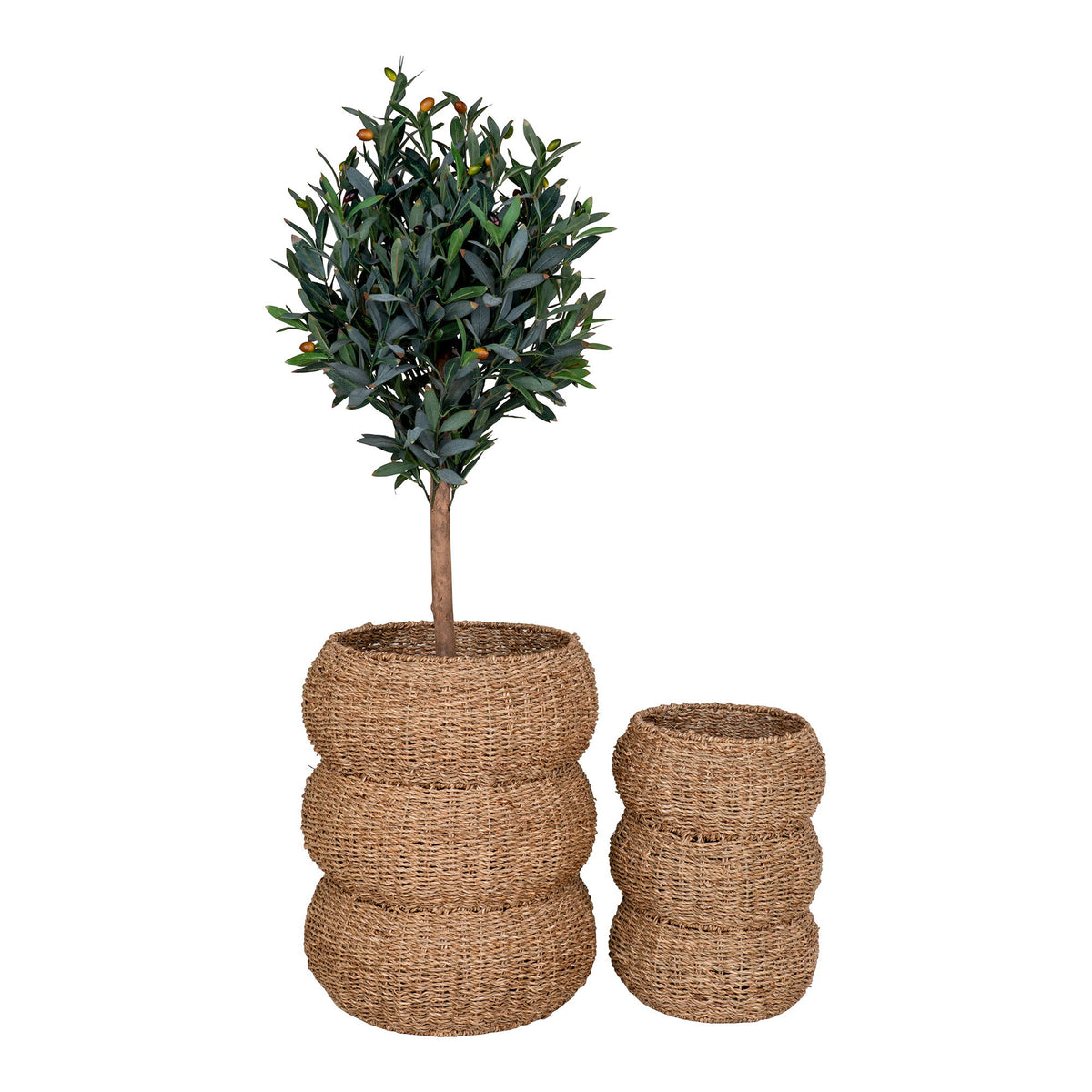 Sarbas Körbe – Körbe aus Seegras, natur, 2er-Set
