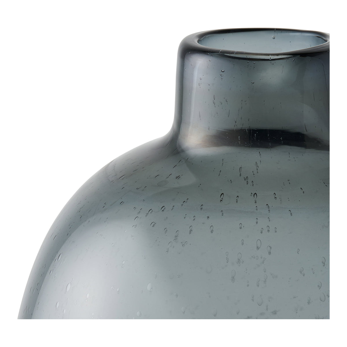 PolsterOase Möbel – Vase aus Glas, Rauchschwarz, Ø 23 cm – Ansicht 2